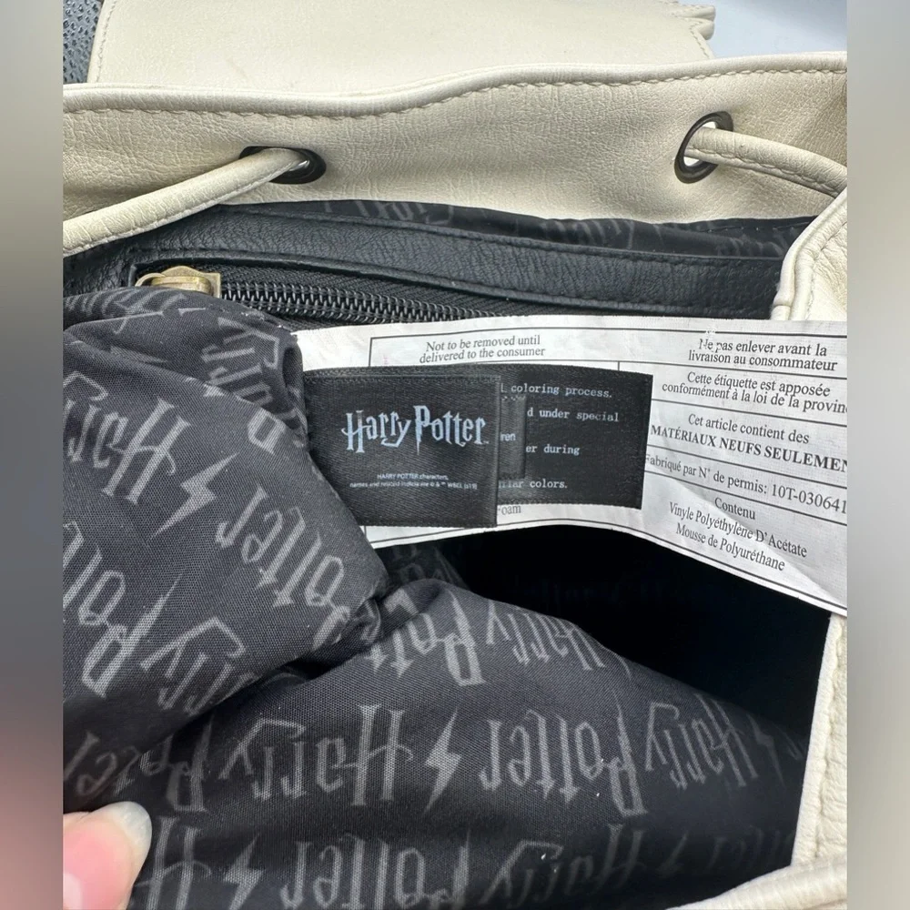 Loungefly Harry Potter Hedwig Cream And Black Faux Leather Mini Backpack